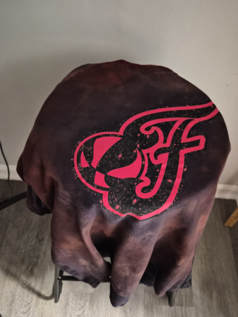 Nike FEVER Black and custom bleached Graphic Crewneck XL